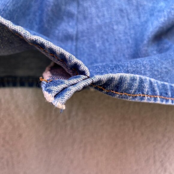 Vintage chic Denim Pleated Jean Skirt Sz 10 Small - Picture 7 of 12